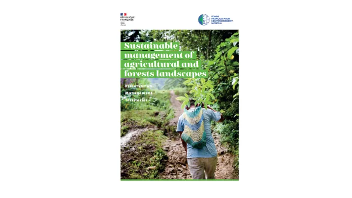 Couverture - agriculture and forests