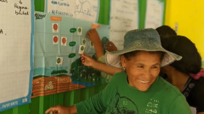 Atelier services écosystémiques des arbres, Chacupichari, Pichanaki 