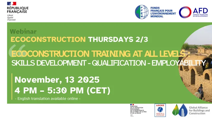 Les jeudis de l'écoconstruction webinaire 2