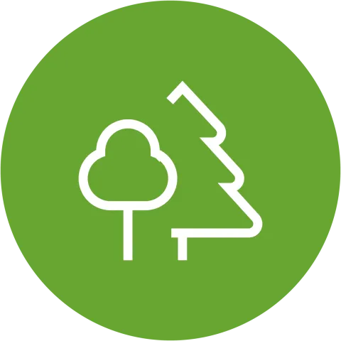 pictogramme foret et terres agricoles